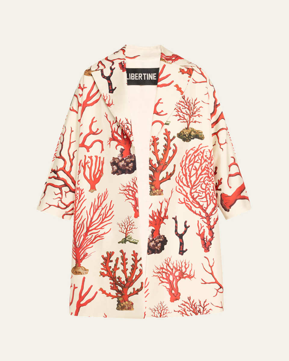 Venetian Coral Oversized Coat